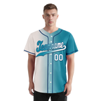Custom White Blue Gradient Fashion Personalized Authentic Baseball Jersey BSBJ01-D0a7ab0