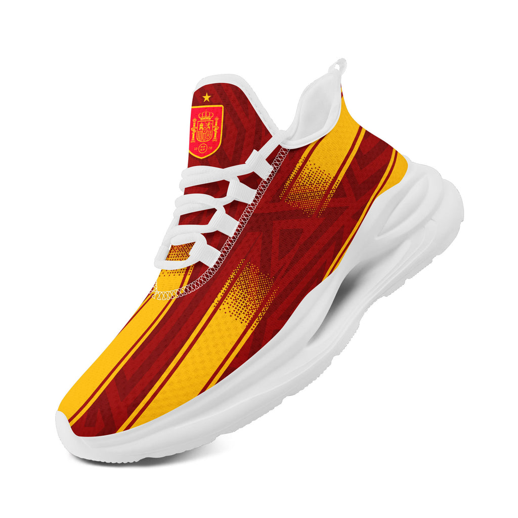Custom Spain 2026 World Cup Sneakers DIY Country Flag Running Shoes Lightweight Sport Shoes Gift for Football Fans Personalized Team Name and Logo FN079-F020028-2