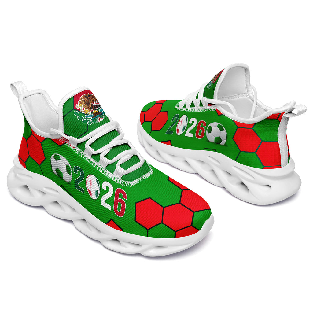 Custom 2026 World Cup Mexico Sneakers DIY Country Flag Running Shoes Lightweight Sport Shoes Gift for Football Fans Personalized Team Name and Logo FN003-F023075-2
