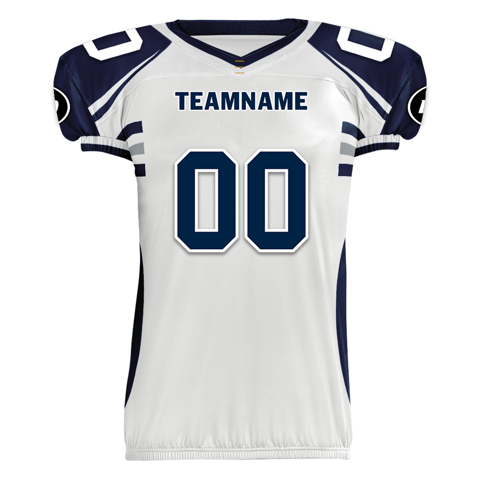 Custom Blue White Washington High-Performance American Football Jersey FBJ06-D023001-27