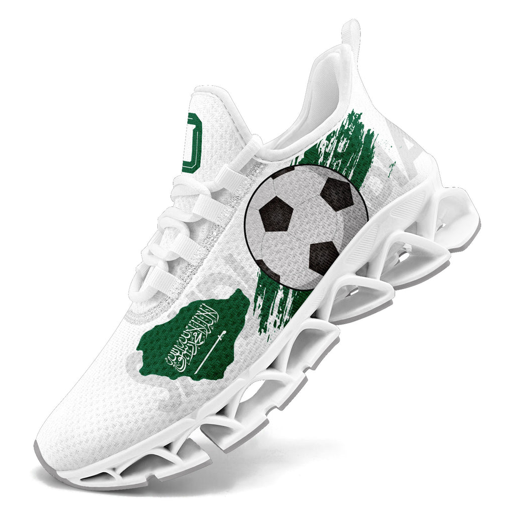 Custom Saudi Arabia 2026 World Cup Sneakers DIY Country Flag Running Shoes Lightweight Sport Shoes Gift for Football Fans Personalized Team Name and Logo FN003XD-F009100-5