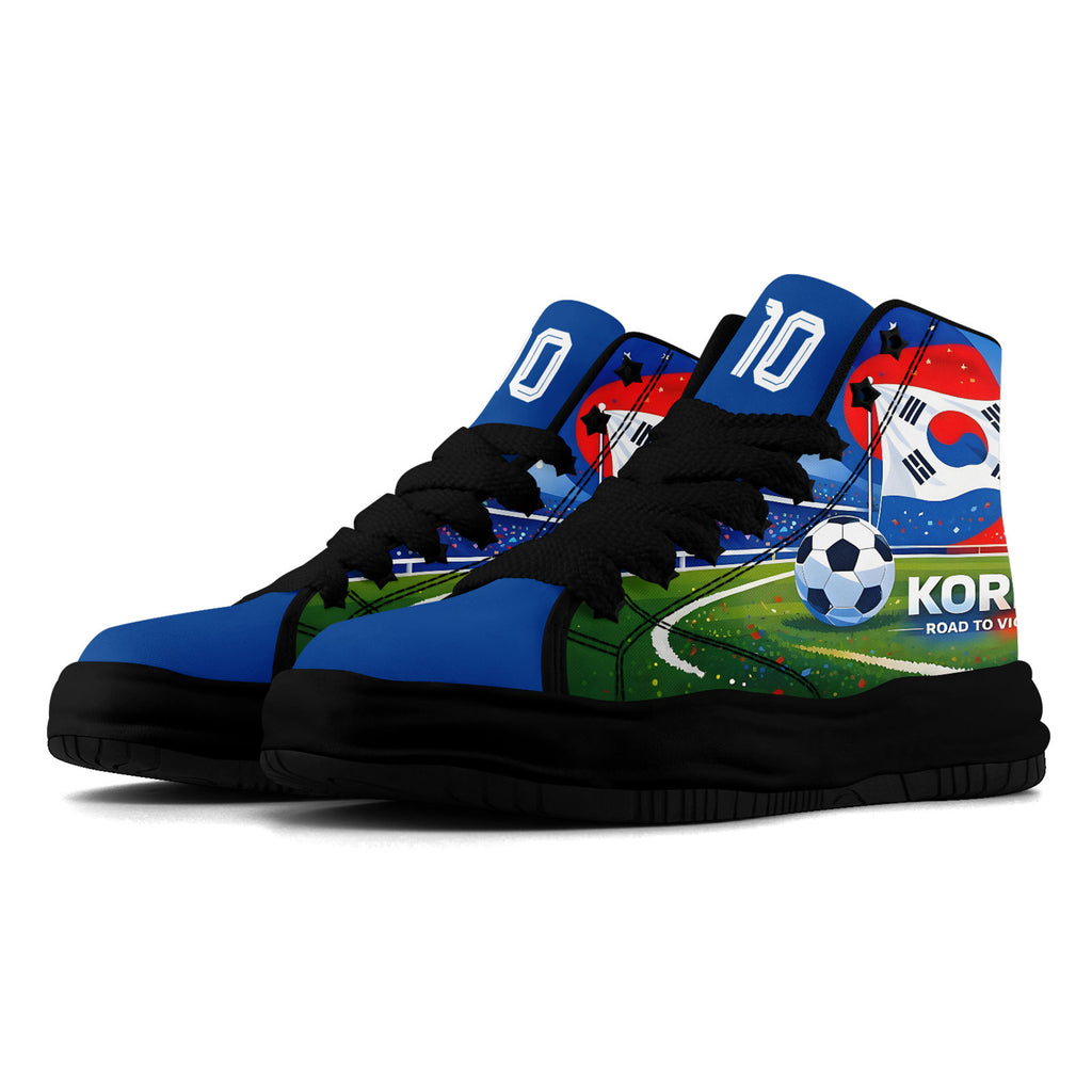 Custom South Korea 2026 World Cup Sneakers DIY Country Flag Running Shoes Lightweight Sport Shoes Gift for Football Fans Personalized Team Name and Logo FN039-F009106-4