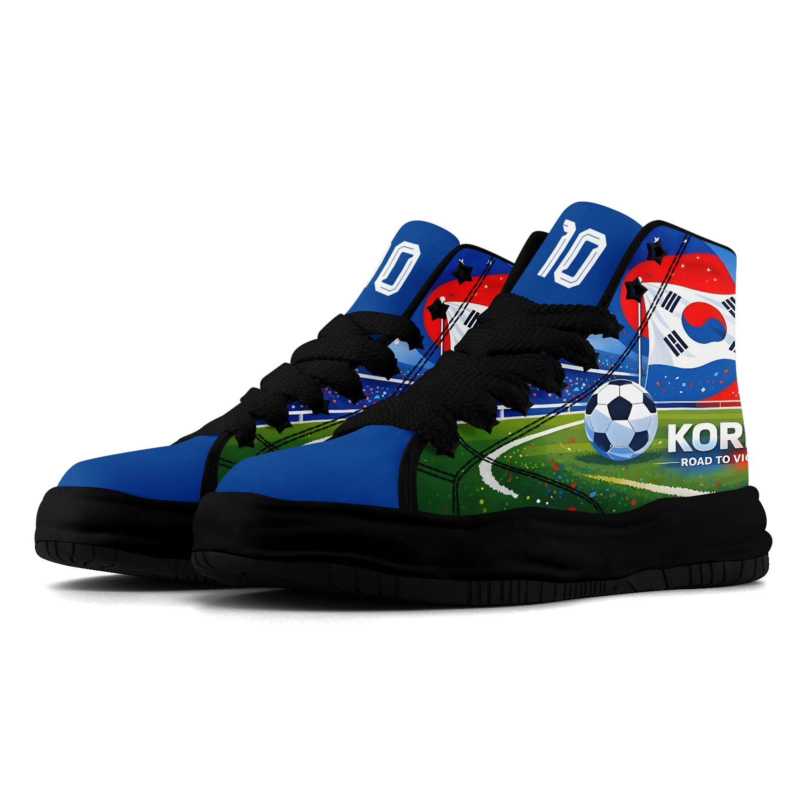 Custom South Korea 2026 World Cup Sneakers DIY Country Flag Running Shoes Lightweight Sport Shoes Gift for Football Fans Personalized Team Name and Logo FN039-F009106-4