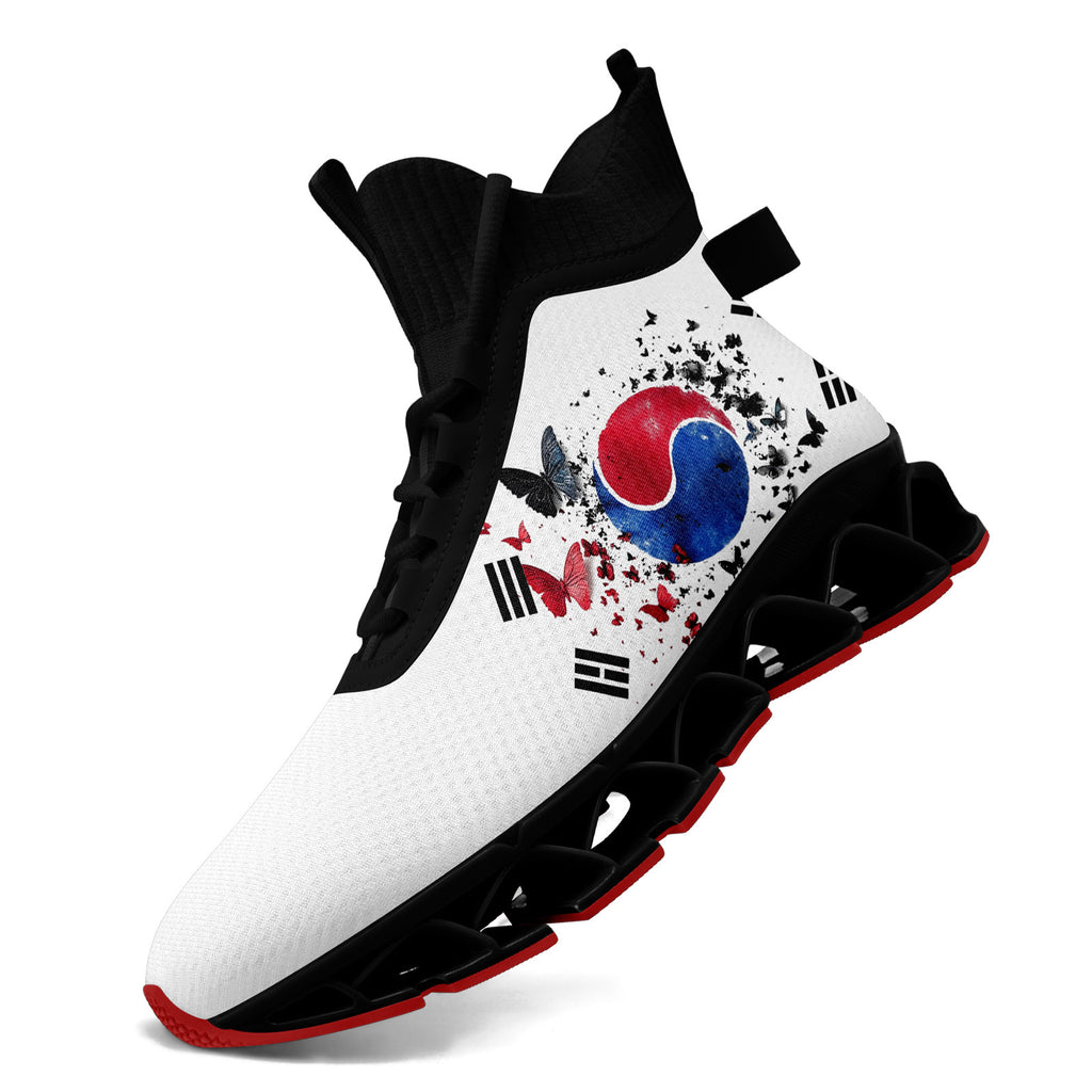 Custom South Korea 2026 World Cup Sneakers DIY Country Flag Running Shoes Lightweight Sport Shoes Gift for Football Fans Personalized Team Name and Logo FN029XD-F009084-4