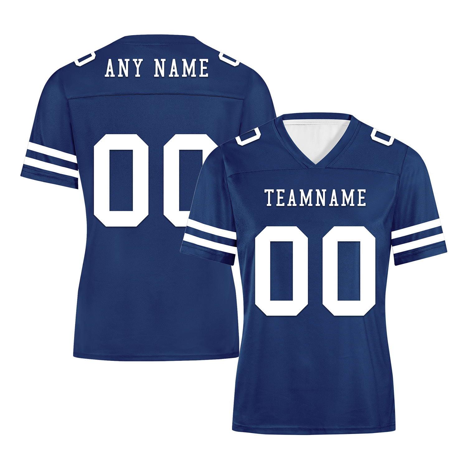 Custom Blue Classic Style Personalized Authentic Football Jersey FBJ02-bd0a70bf