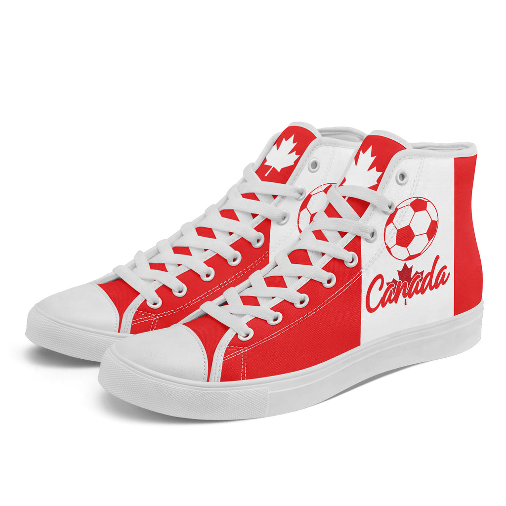 Custom 2026 World Cup Canada Sneakers DIY Country Flag Running Shoes Lightweight Sport Shoes Gift for Football Fans Personalized Team Name and Logo FN024-F023064-2
