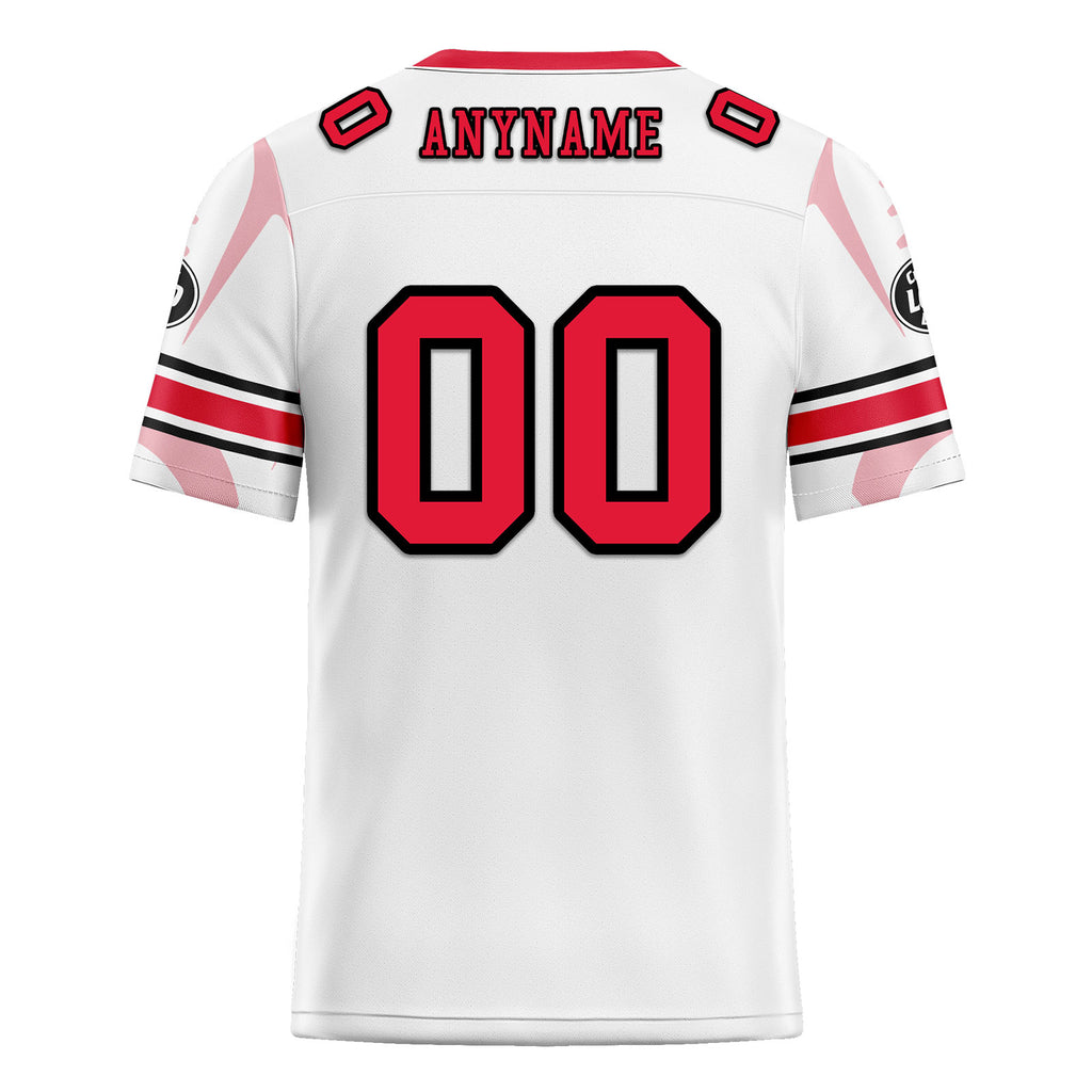 Custom White Red Kansas City Personalized Authentic Football Jersey FBJ02-D025033-18