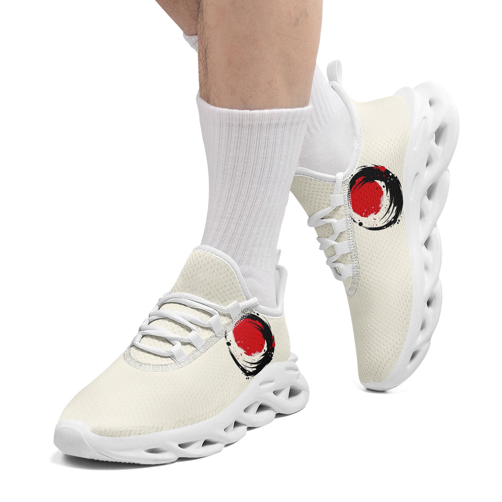 Custom Japan 2026 World Cup Sneakers DIY Country Flag Running Shoes Lightweight Sport Shoes Gift for Football Fans Personalized Team Name and Logo FN003-F025044-6