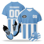Custom 2026 World Cup Argentina High Quality Soccer Stadium Version Jersey Sneakers Sports Shoes and Hat Combo Offer Personalized Team Name and Logo ZH-F027090-4