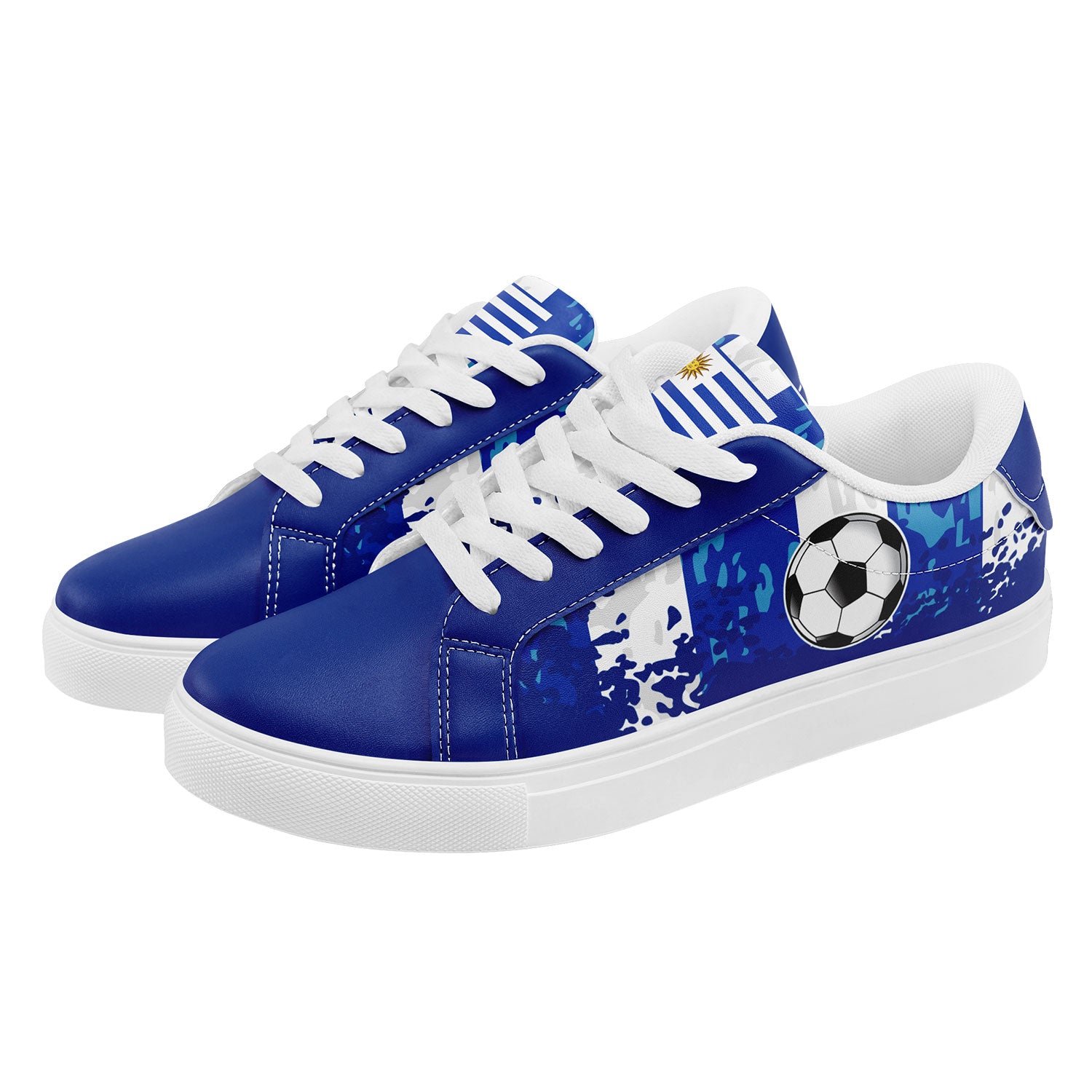Custom Uruguay 2026 World Cup Sneakers DIY Country Flag Running Shoes Lightweight Sport Shoes Gift for Football Fans Personalized Team Name and Logo FN023-F009096-2