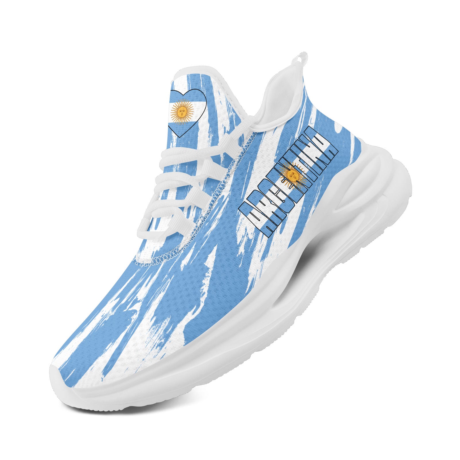 Custom 2026 World Cup Argentina Sneakers DIY Country Flag Running Shoes Lightweight Sport Shoes Gift for Football Fans Personalized Team Name and Logo FN079-F027048-5
