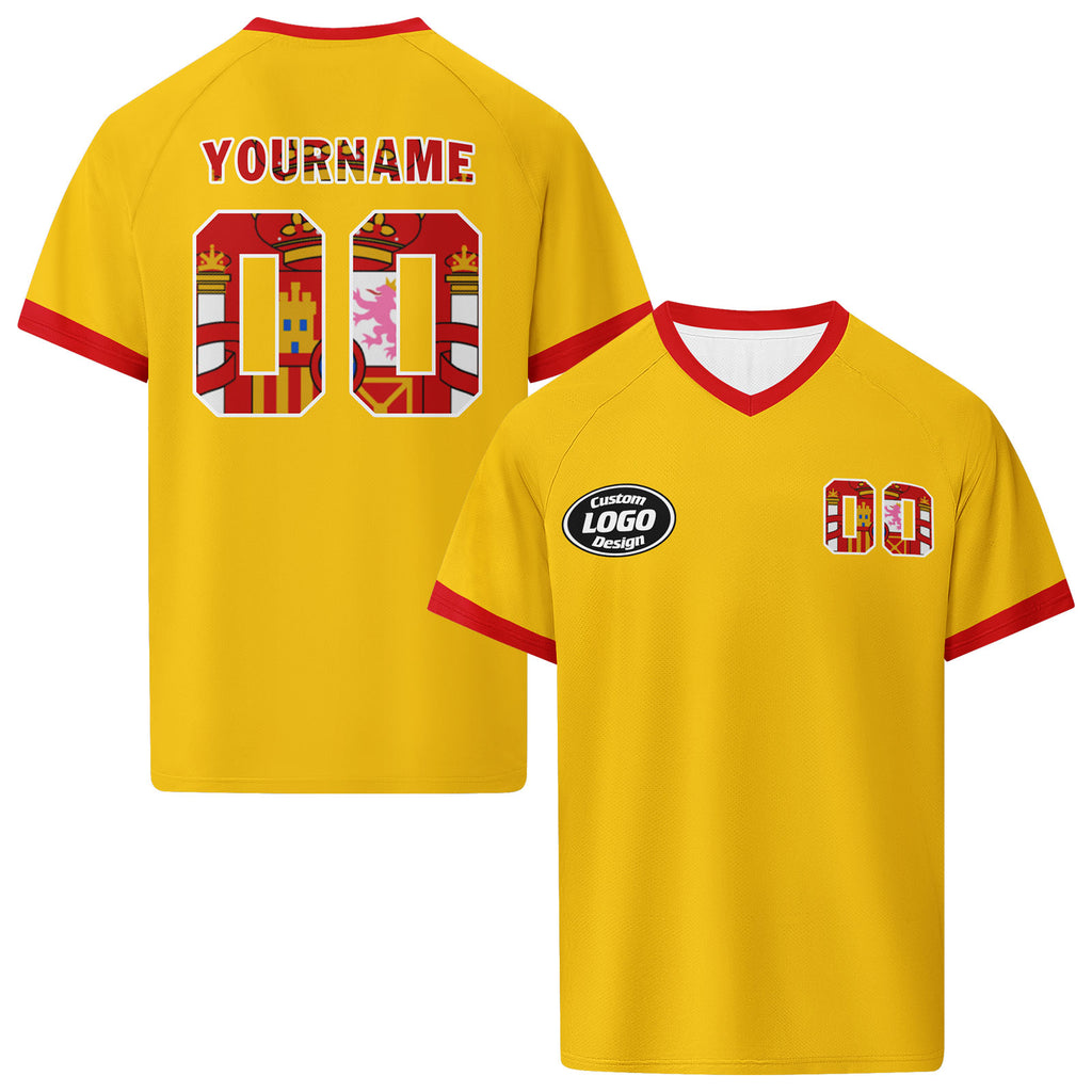 Custom Spain 2026 World Cup Football Shirt Customized Soccer Jersey for Fans Add Your Name & Number FZ190-F025072-3