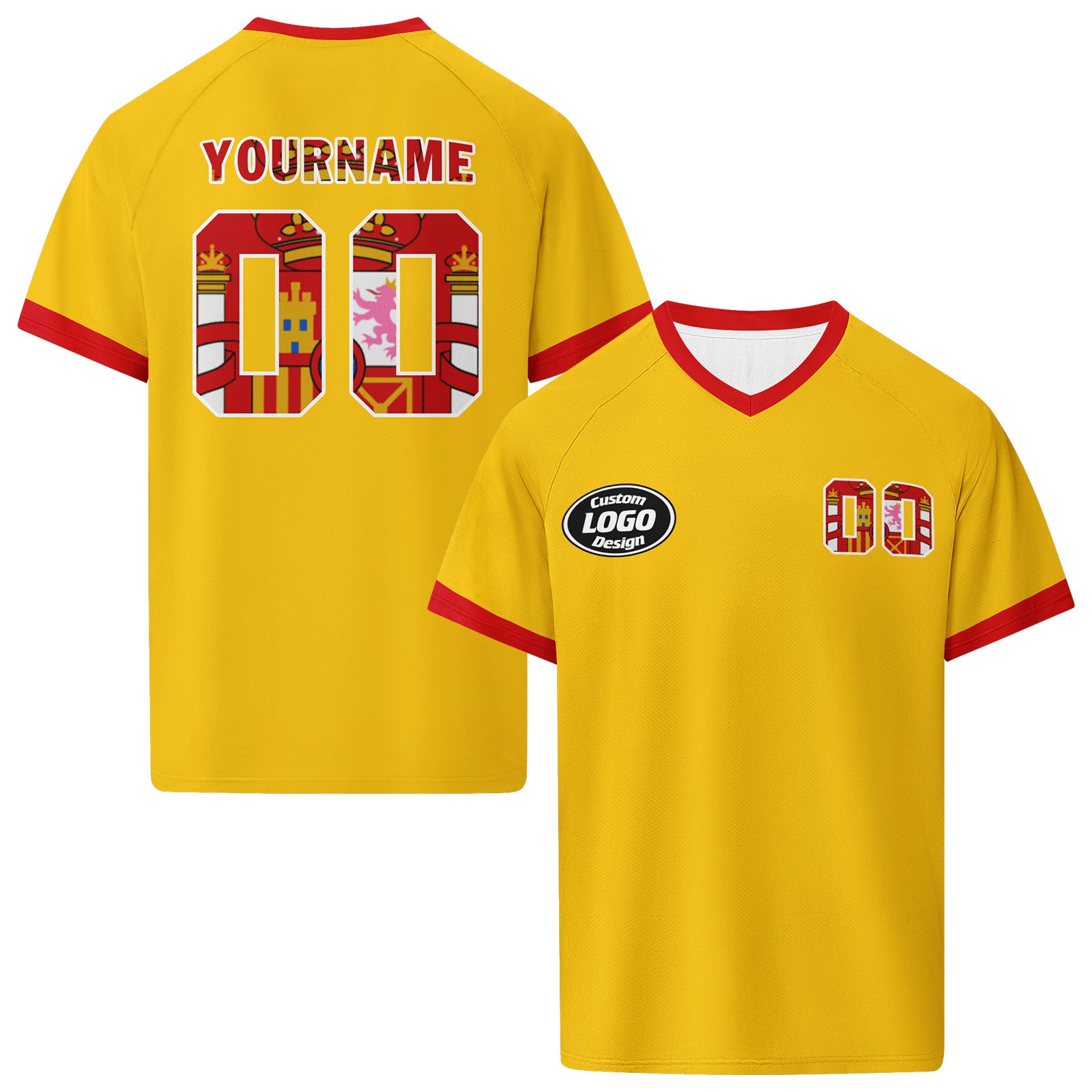Custom Spain 2026 World Cup Football Shirt Customized Soccer Jersey for Fans Add Your Name & Number FZ190-F025072-3