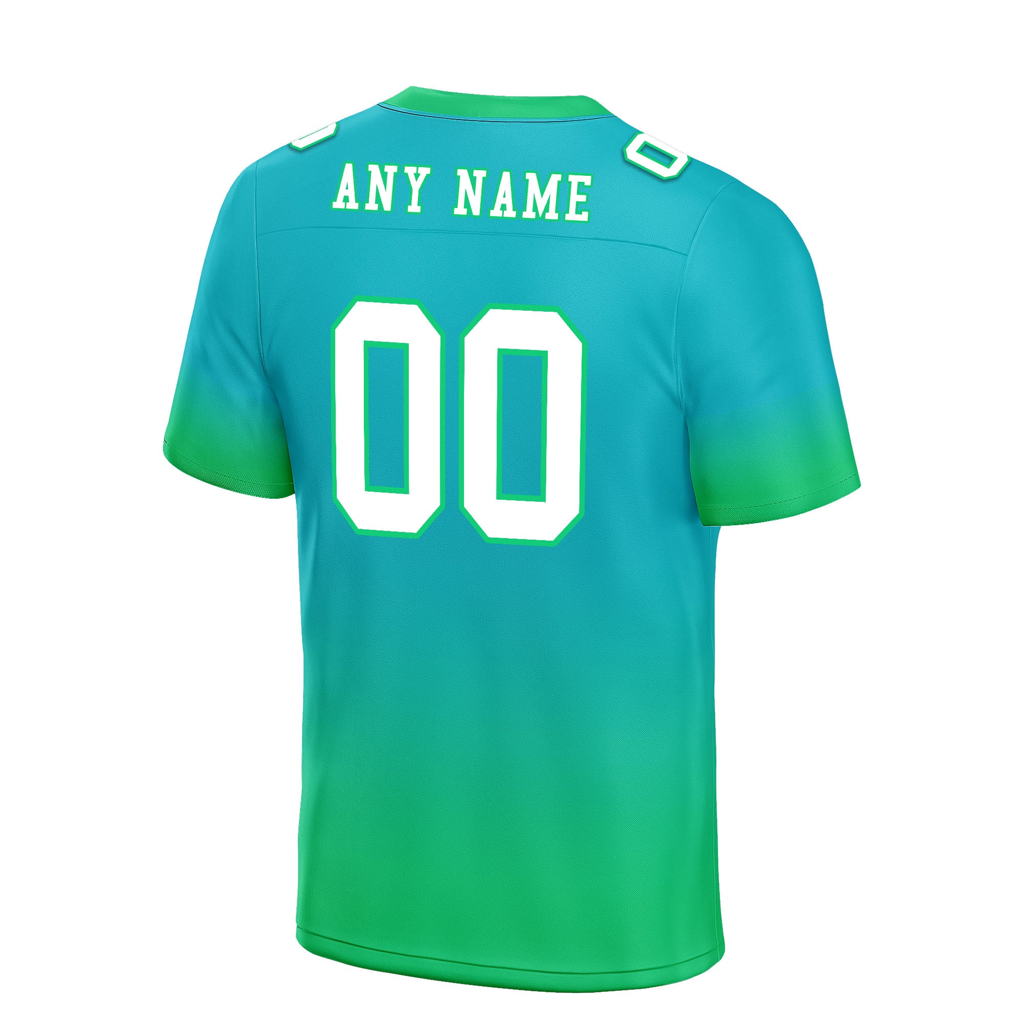 Custom Turquoise Mint Green Fade Fashion Personalized Authentic Football Jersey FBJ02-D06081