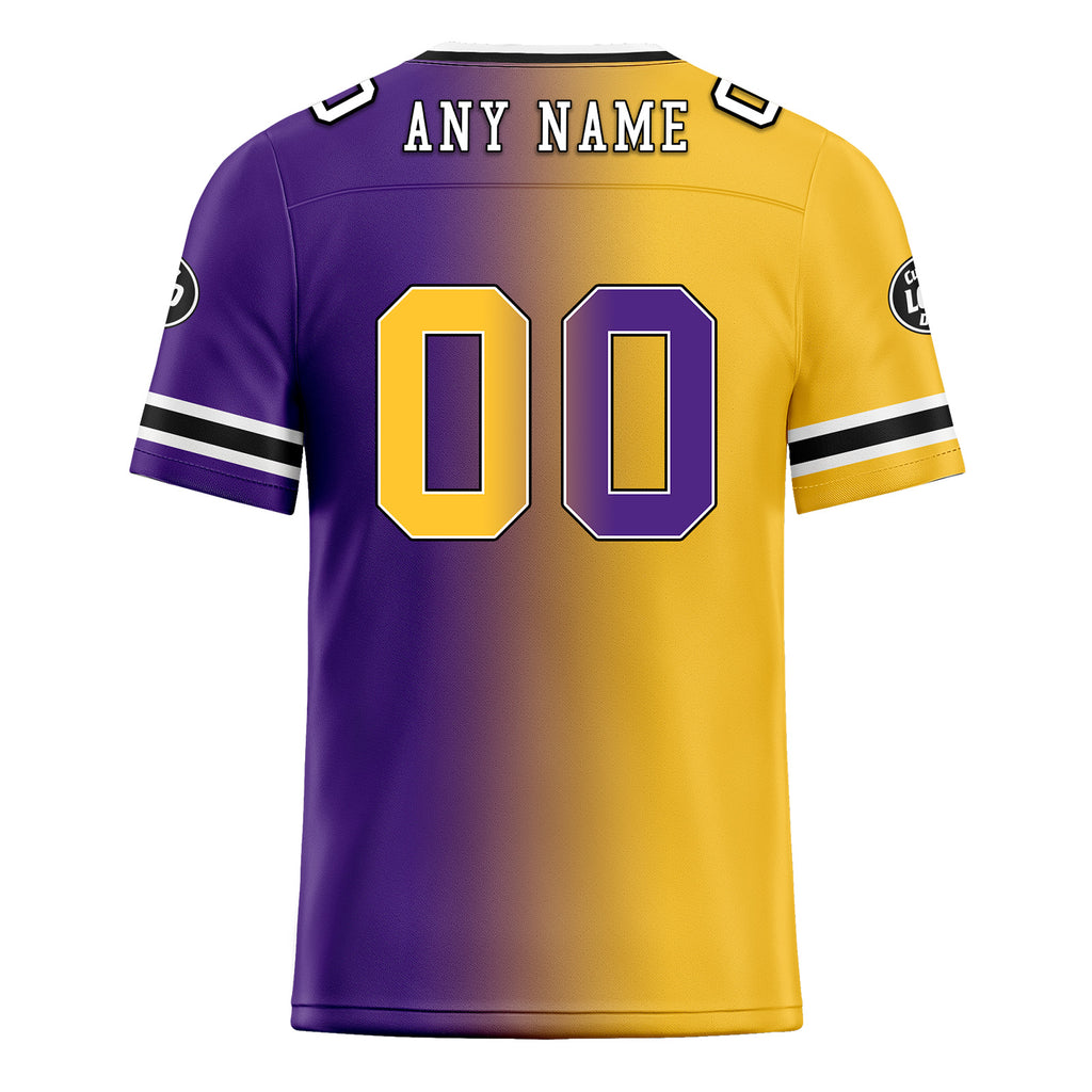 Custom Purple Yellow Minnesota Personalized Authentic Football Jersey FBJ02-D028017-9