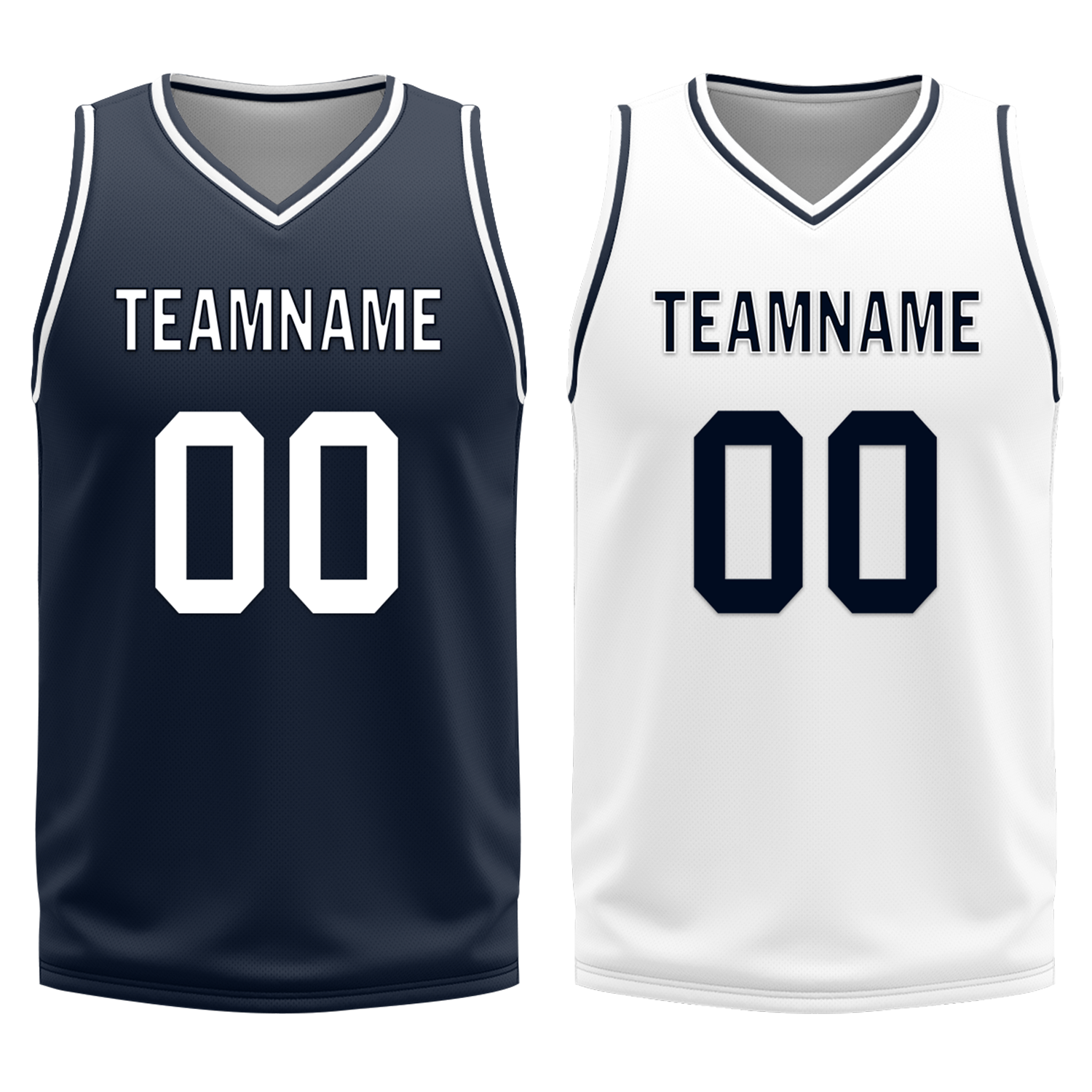Custom Blue White Classic Style Reversible Basketball Uniform Personalized Ordinary BBJR-D017056