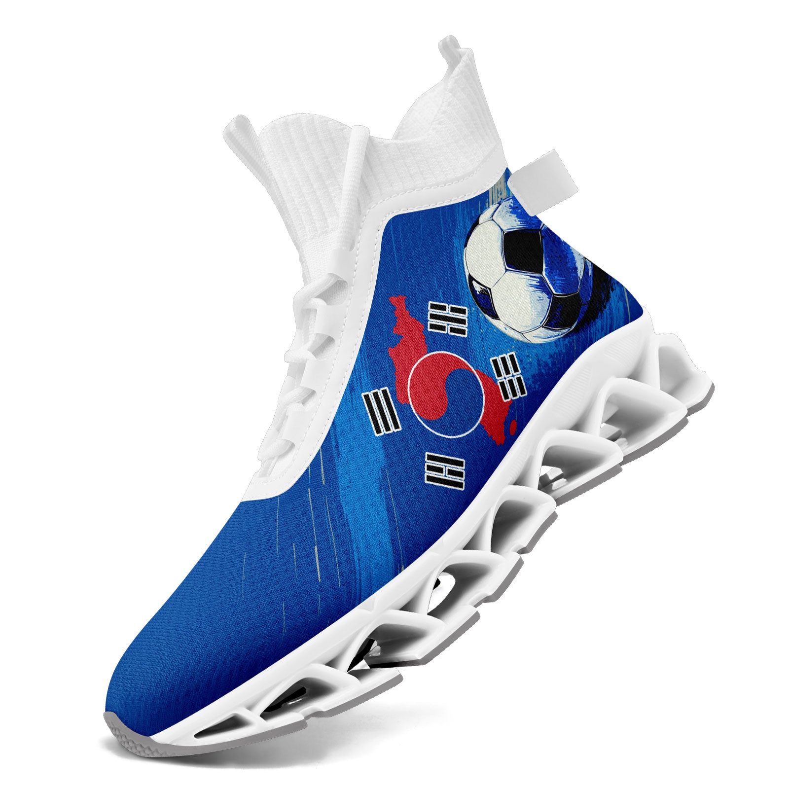 Custom South Korea 2026 World Cup Sneakers DIY Country Flag Running Shoes Lightweight Sport Shoes Gift for Football Fans Personalized Team Name and Logo FN029XD-F009084-5