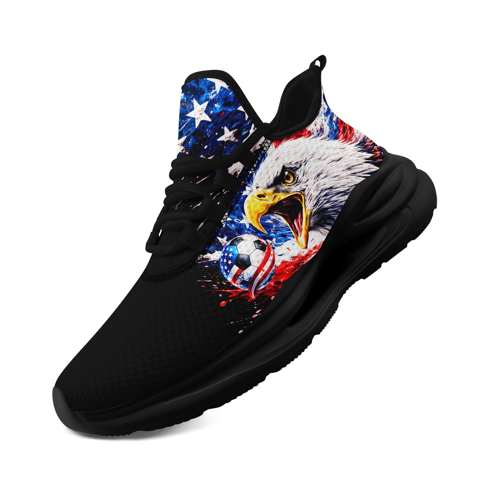 Custom United States 2026 World Cup Sneakers DIY Country Flag Running Shoes Lightweight Sport Shoes Gift for Football Fans Personalized Team Name and Logo FN079-F018033-3