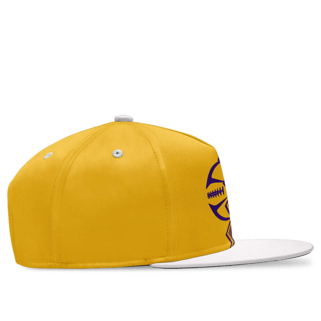 Custom Purple Yellow Minnesota Hat Sport Design Cap Stitched Adjustable Personalized PR067B-D028017-9
