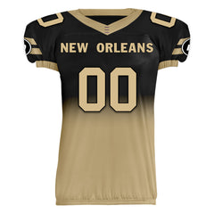 Custom Black Gold Fade Fashion New Orleans High-Performance American Football Jersey FBJ06-D020252-19