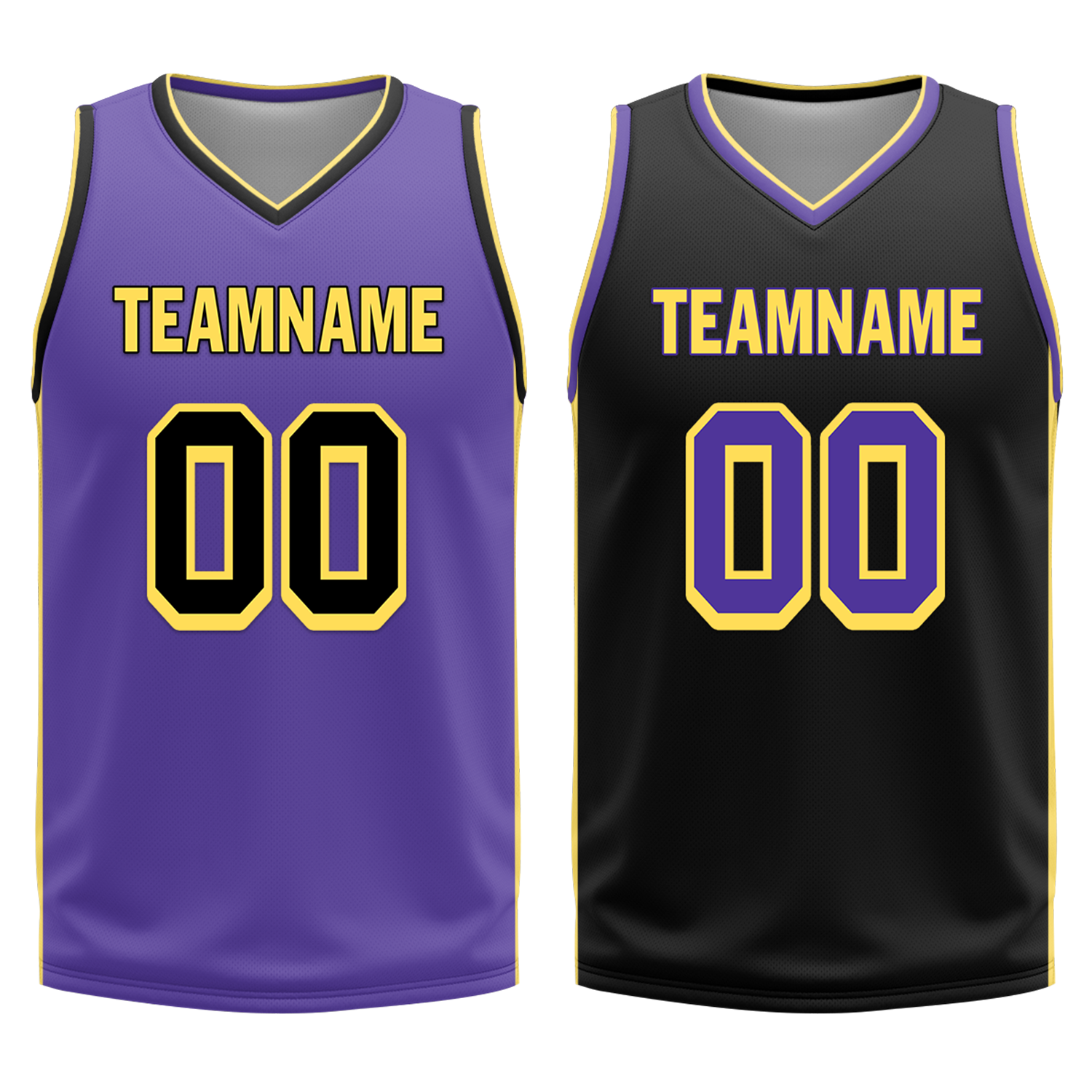 Custom Purple Black Classic Style Reversible Basketball Uniform Personalized COOLMAX BBJR-D017033
