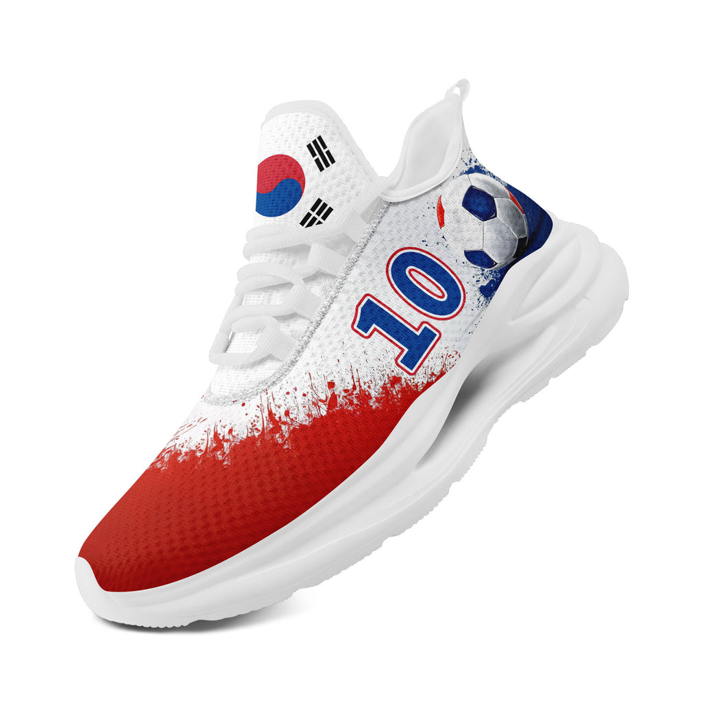 Custom South Korea 2026 World Cup Sneakers DIY Country Flag Running Shoes Lightweight Sport Shoes Gift for Football Fans Personalized Team Name and Logo FN079-F009056-3