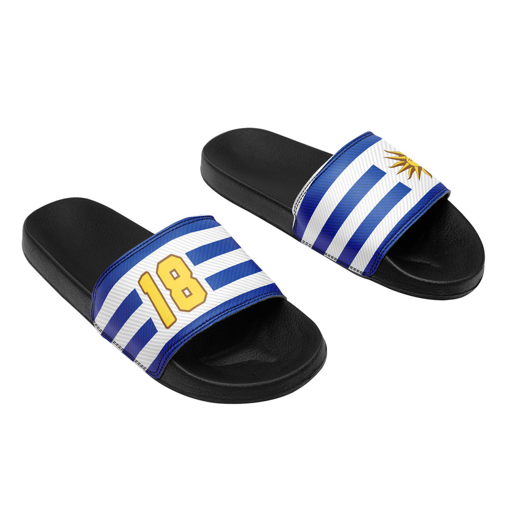 Custom Uruguay 2026 World Cup Sneakers DIY Country Flag Running Shoes Lightweight Sport Shoes Gift for Football Fans Personalized Team Name and Logo FN056-F009113-4