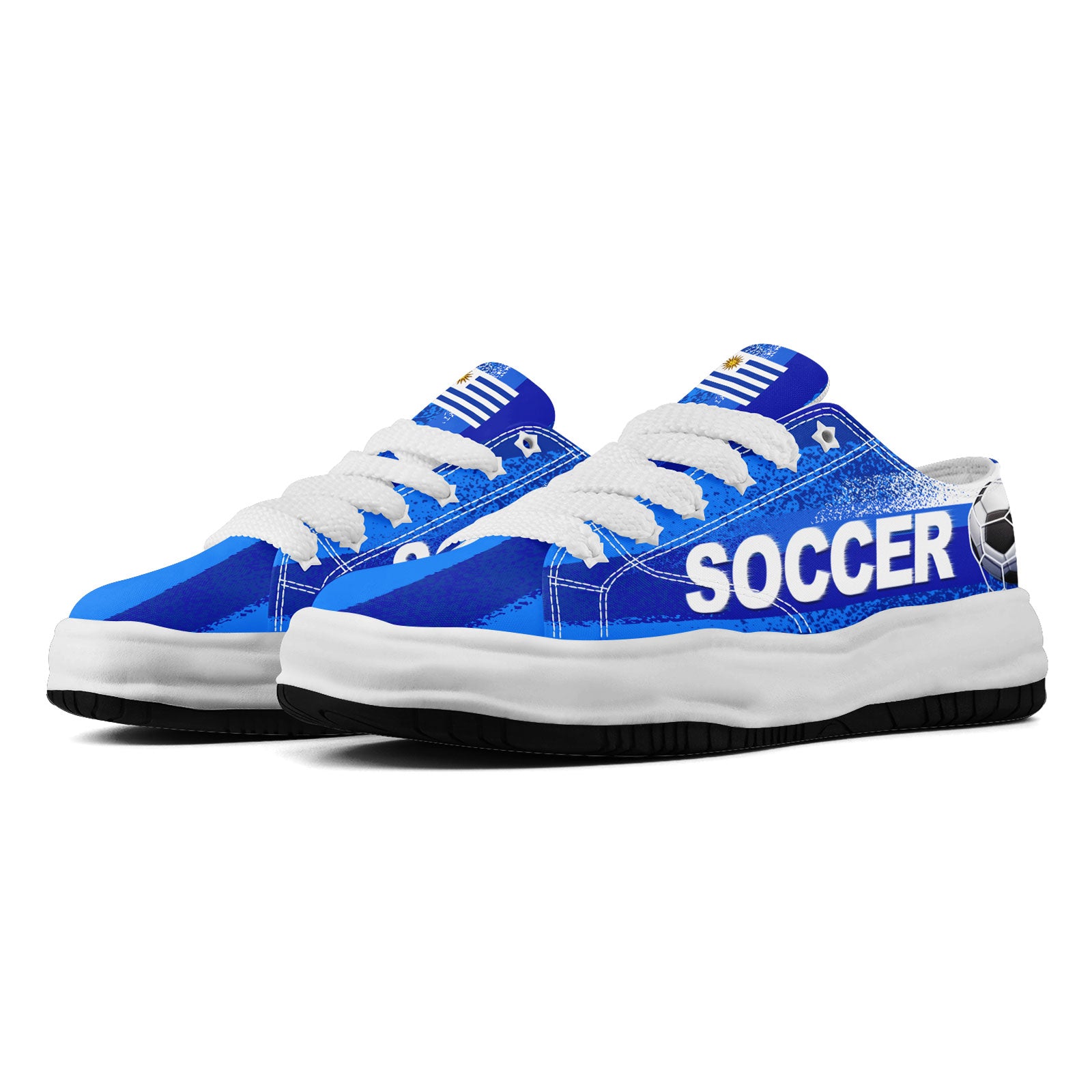 Custom Uruguay 2026 World Cup Sneakers DIY Country Flag Running Shoes Lightweight Sport Shoes Gift for Football Fans Personalized Team Name and Logo FN038-F009112-5