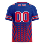 Custom Blue Red New York Personalized Authentic Football Jersey FBJ02-D023033-4