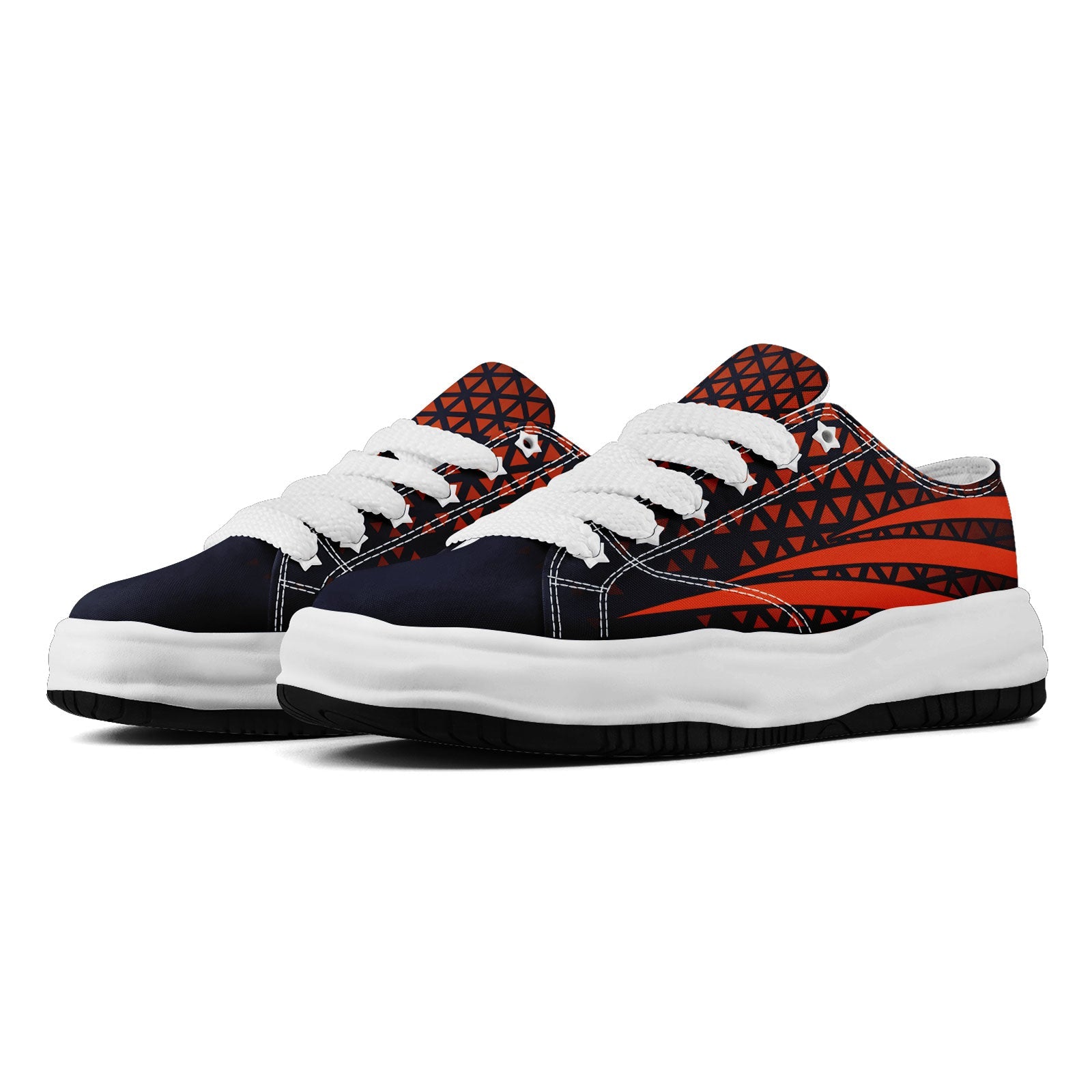 Custom Black Orange Illinois Shoes Personalized Sneaker FN038-D023003-7 Custom Online