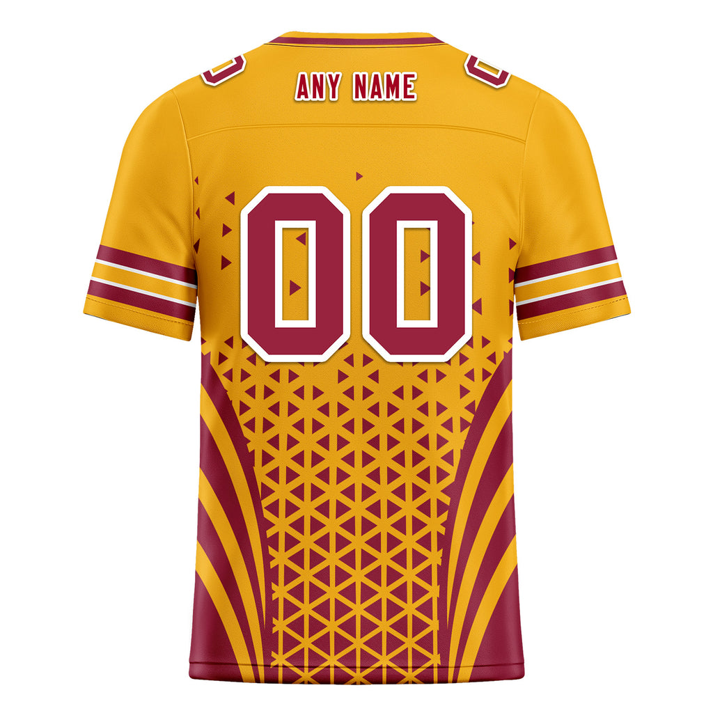 Custom Red Yellow Arizona Personalized Authentic Football Jersey FBJ02-D023033-1