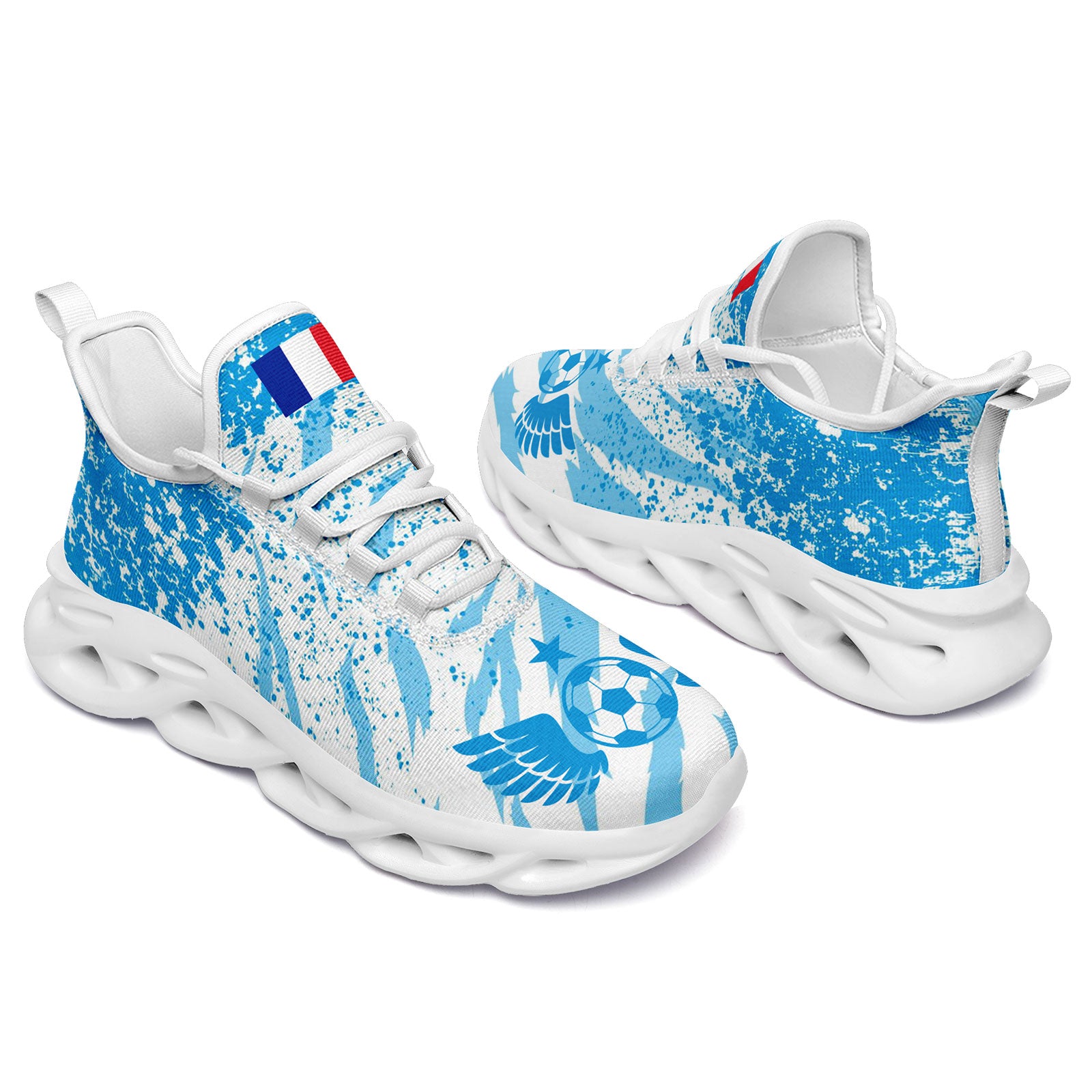 Custom France 2026 World Cup Sneakers DIY Country Flag Running Shoes Lightweight Sport Shoes Gift for Football Fans Personalized Team Name and Logo FN003-F025037-7