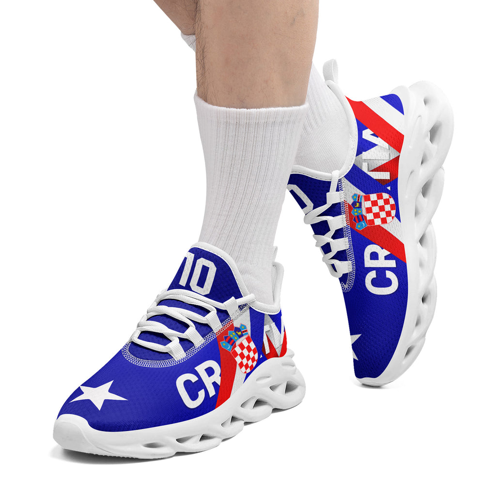 Custom Croatia 2026 World Cup Sneakers DIY Country Flag Running Shoes Lightweight Sport Shoes Gift for Football Fans Personalized Team Name and Logo FN003-F009104-3
