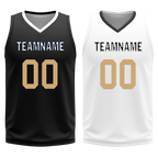 Custom Black White Classic Style Reversible Basketball Uniform Personalized Ordinary BBJR-D017044