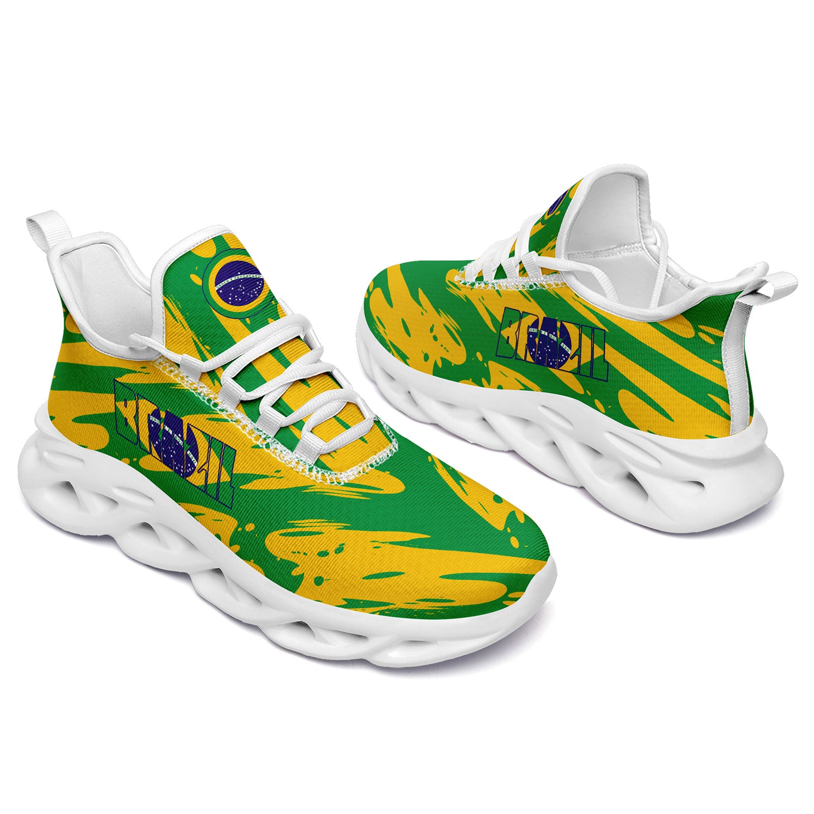Custom 2026 World Cup Brazil Sneakers DIY Country Flag Running Shoes Lightweight Sport Shoes Gift for Football Fans Personalized Team Name and Logo FN003-F027045-5