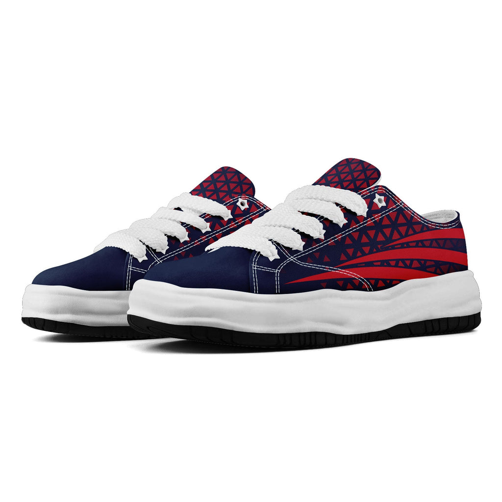 Custom Blue White Massachusetts Shoes Personalized Sneaker FN038-D023003-26 Custom Online