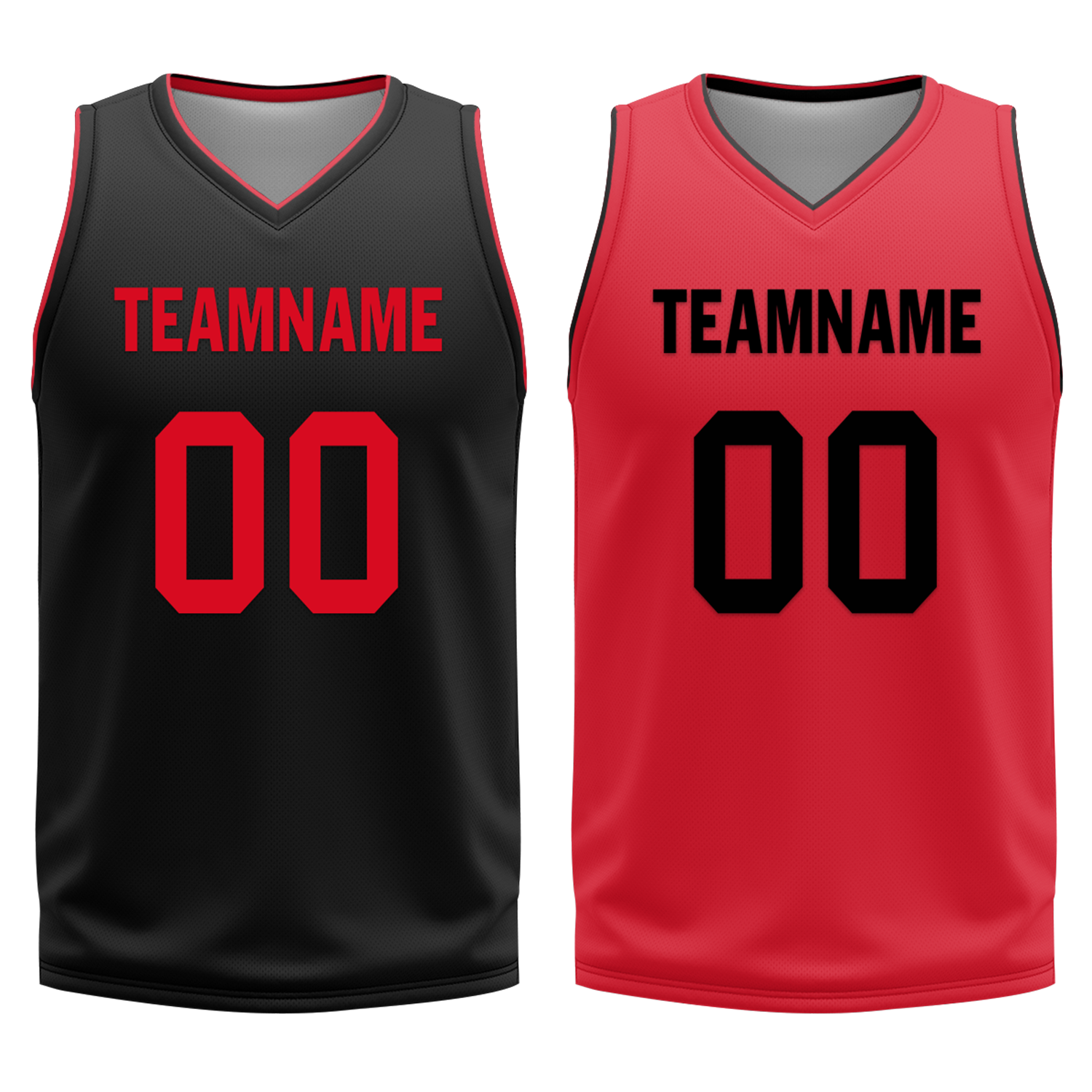 Custom Black Red Classic Style Reversible Basketball Uniform Personalized Ordinary BBJR-D017018