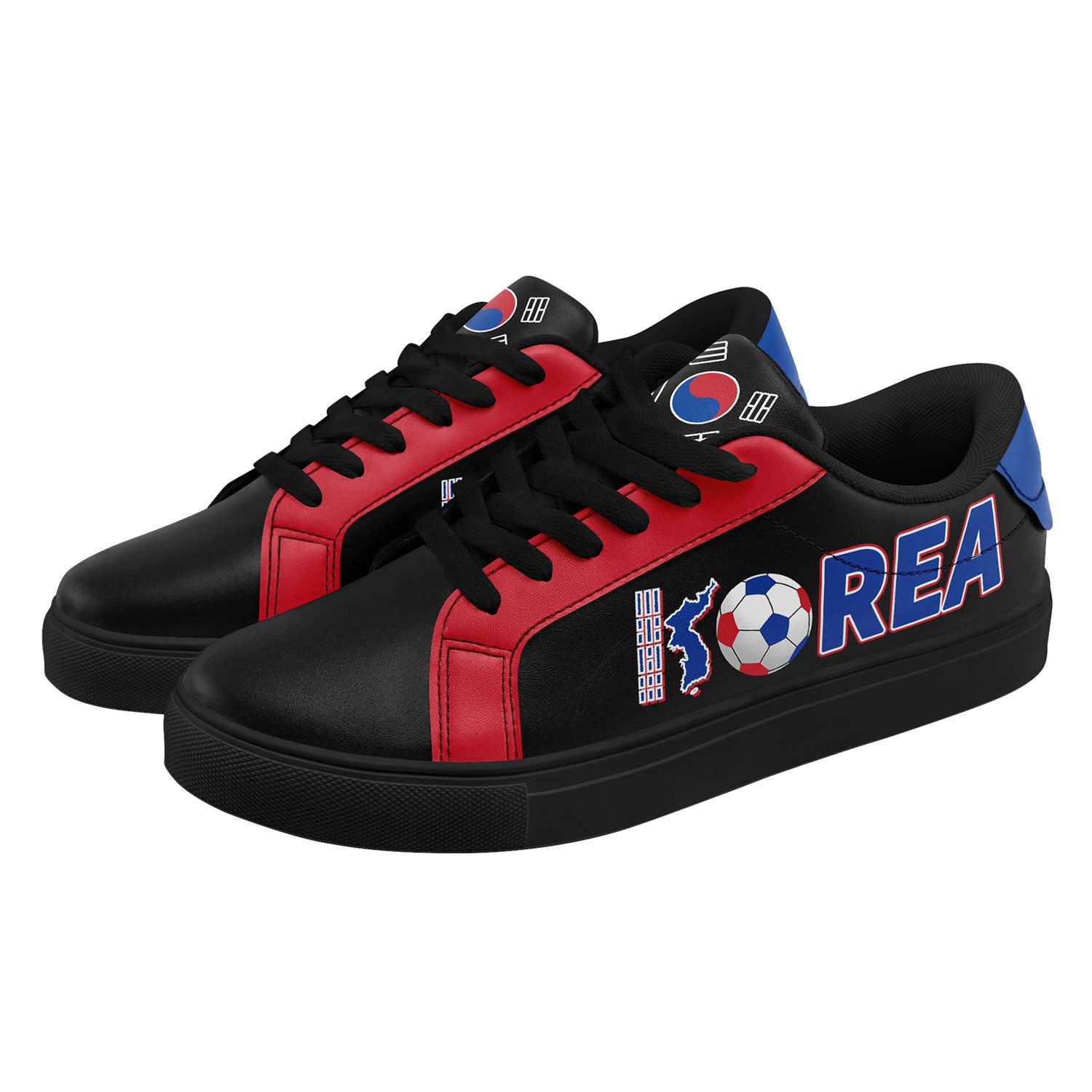 Custom South Korea 2026 World Cup Sneakers DIY Country Flag Running Shoes Lightweight Sport Shoes Gift for Football Fans Personalized Team Name and Logo FN023-F009080-5