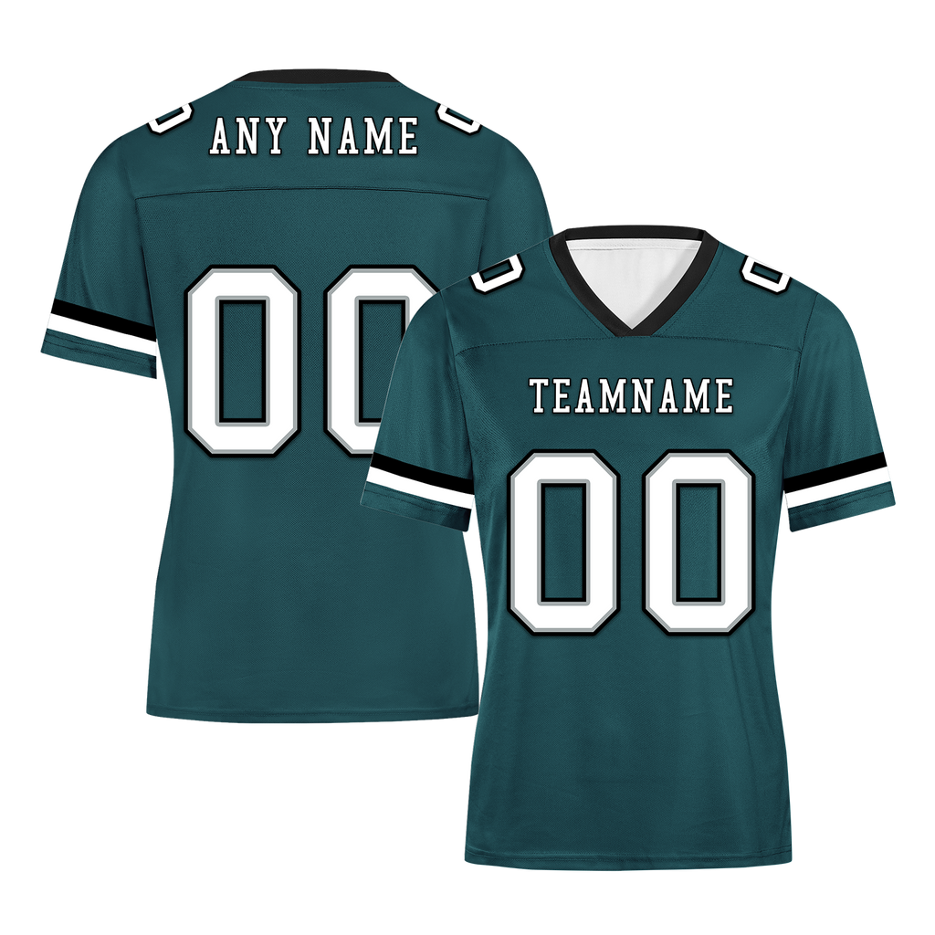 Custom Cyan Classic Style Personalized Authentic Football Jersey FBJ02-bd0a70ab