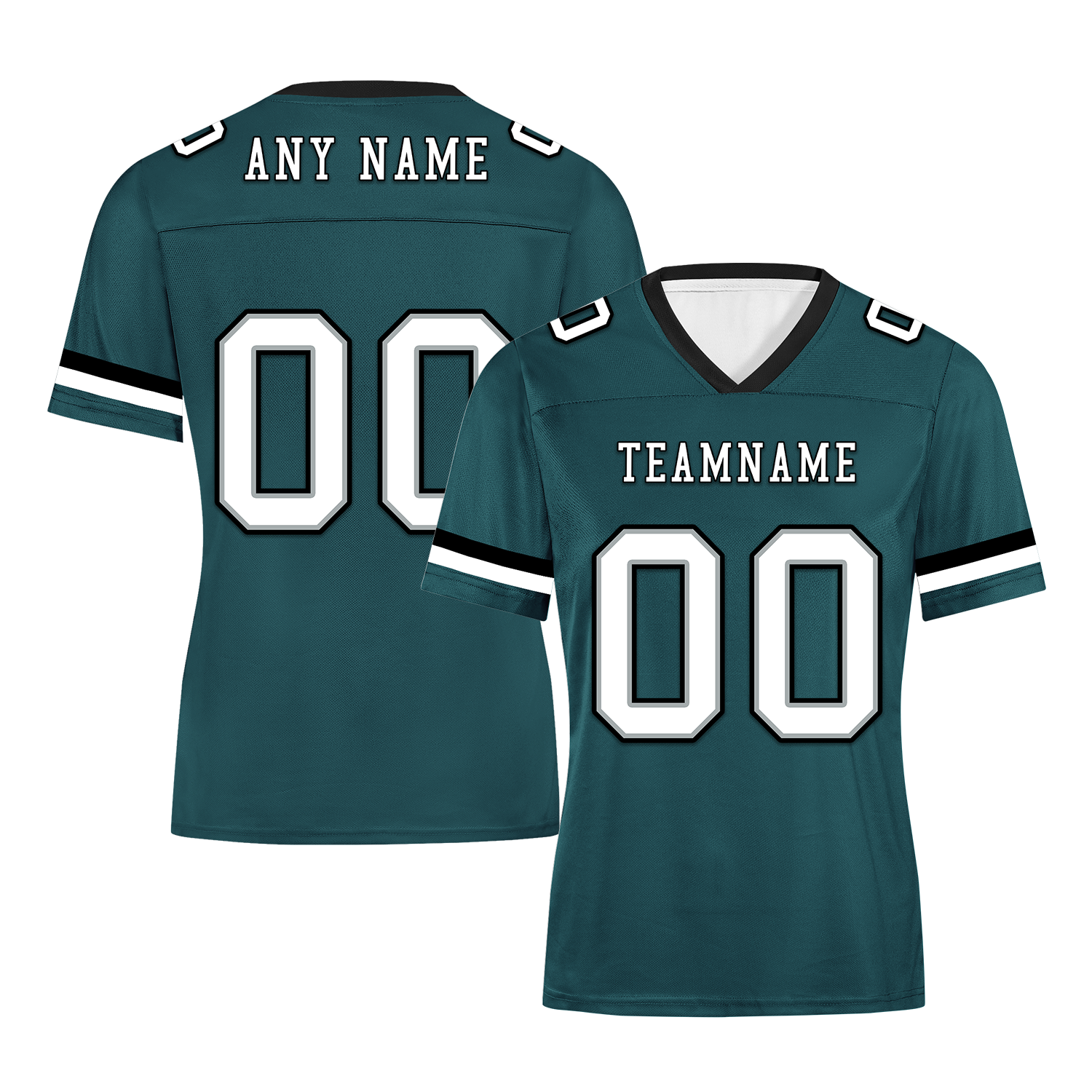 Custom Cyan Classic Style Personalized Authentic Football Jersey FBJ02-bd0a70ab
