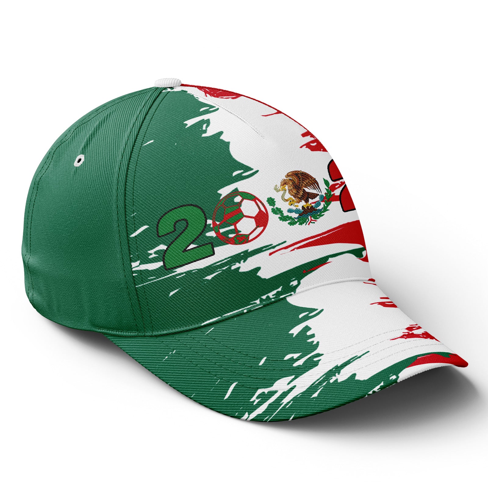 Personalized 2026 Mexico Soccer Fan Hat - Add Your Name & Design Custom 2026 Football Tournament Hat YW061-F023053-1