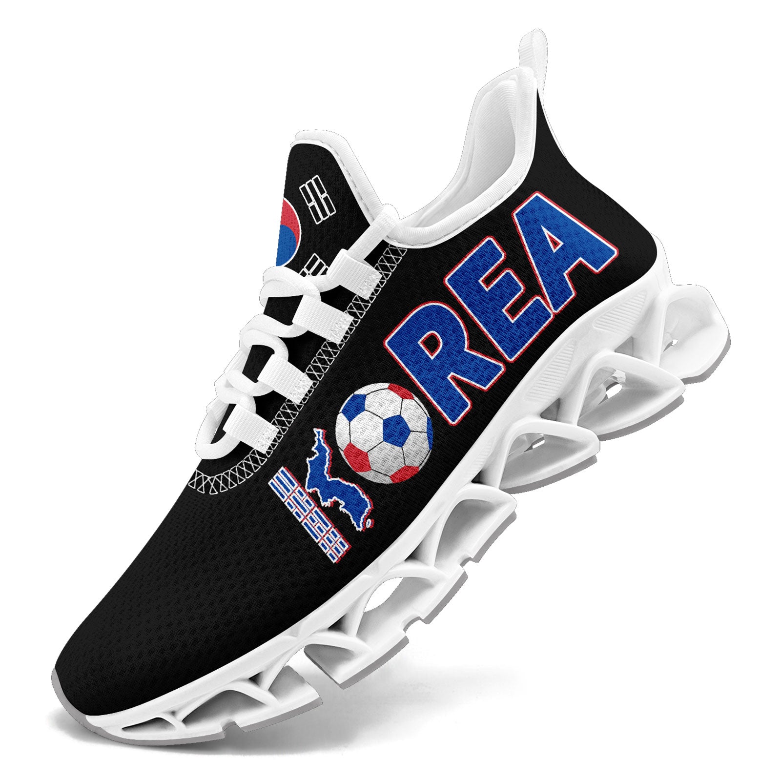 Custom South Korea 2026 World Cup Sneakers DIY Country Flag Running Shoes Lightweight Sport Shoes Gift for Football Fans Personalized Team Name and Logo FN003XD-F009063-2