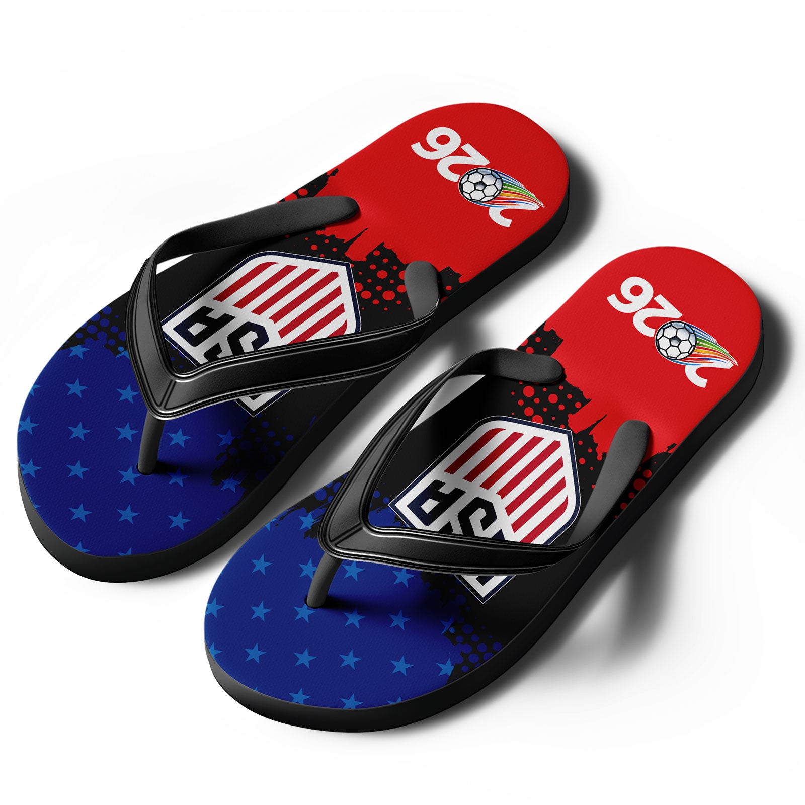 Custom United States 2026 World Cup Sneakers DIY Country Flag Running Shoes Lightweight Sport Shoes Gift for Football Fans Personalized Team Name and Logo FN058-F028041-2