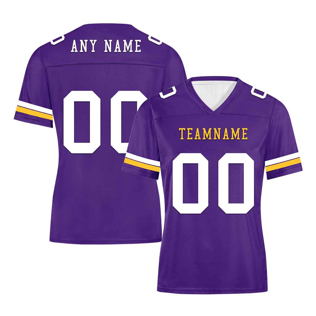 Custom Purple Classic Style Personalized Authentic Football Jersey FBJ02-bd0a7009