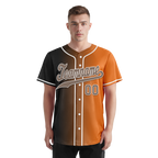 Custom Grey Orange Gradient Fashion Personalized Authentic Baseball Jersey BSBJ01-D0a7097