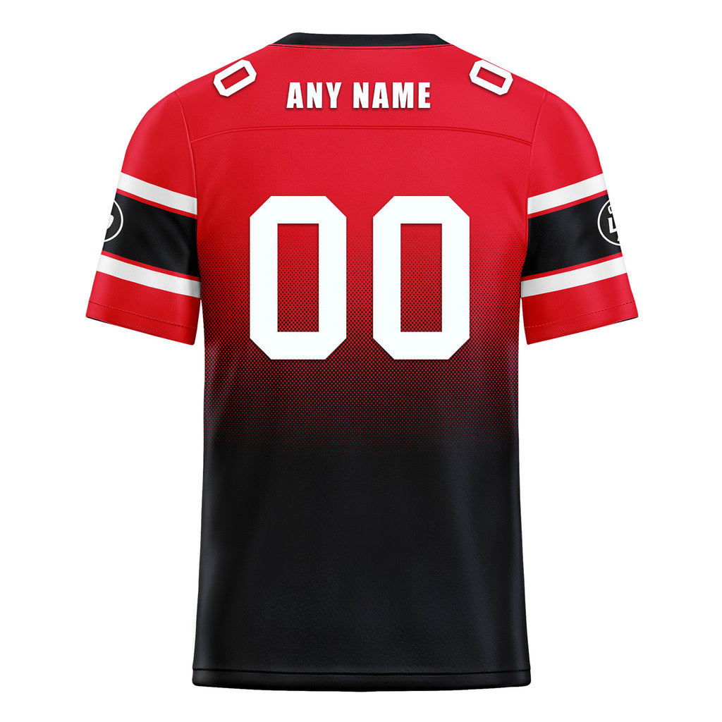 Custom Red Blue Houston Personalized Authentic Football Jersey FBJ02-D020249-12