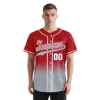 Custom Red Grey Fade Fashion Personalized Authentic Baseball Jersey BSBJ01-D0a70bb