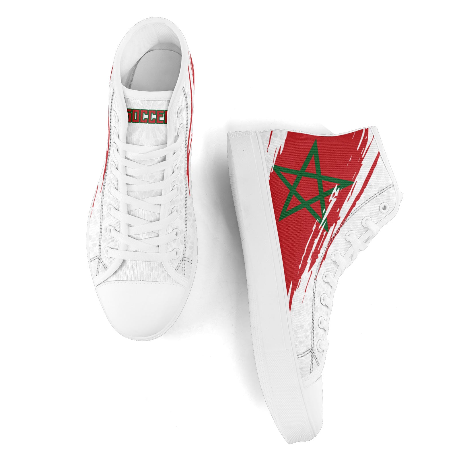 Custom Morocco 2026 World Cup Sneakers DIY Country Flag Running Shoes Lightweight Sport Shoes Gift for Football Fans Personalized Team Name and Logo FN024-F009090-5