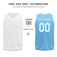 Custom Blue Red Cleveland City Edition Personalized Reversible Basketball Set Sports Basketball Jersey BBJ01R-D0610-6