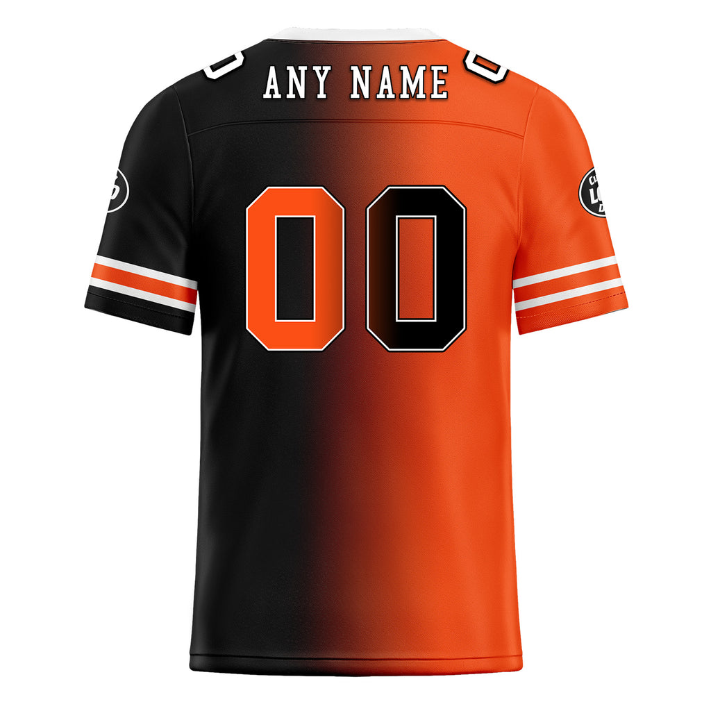 Custom Orange Black Ohio Personalized Authentic Football Jersey FBJ02-D028017-19
